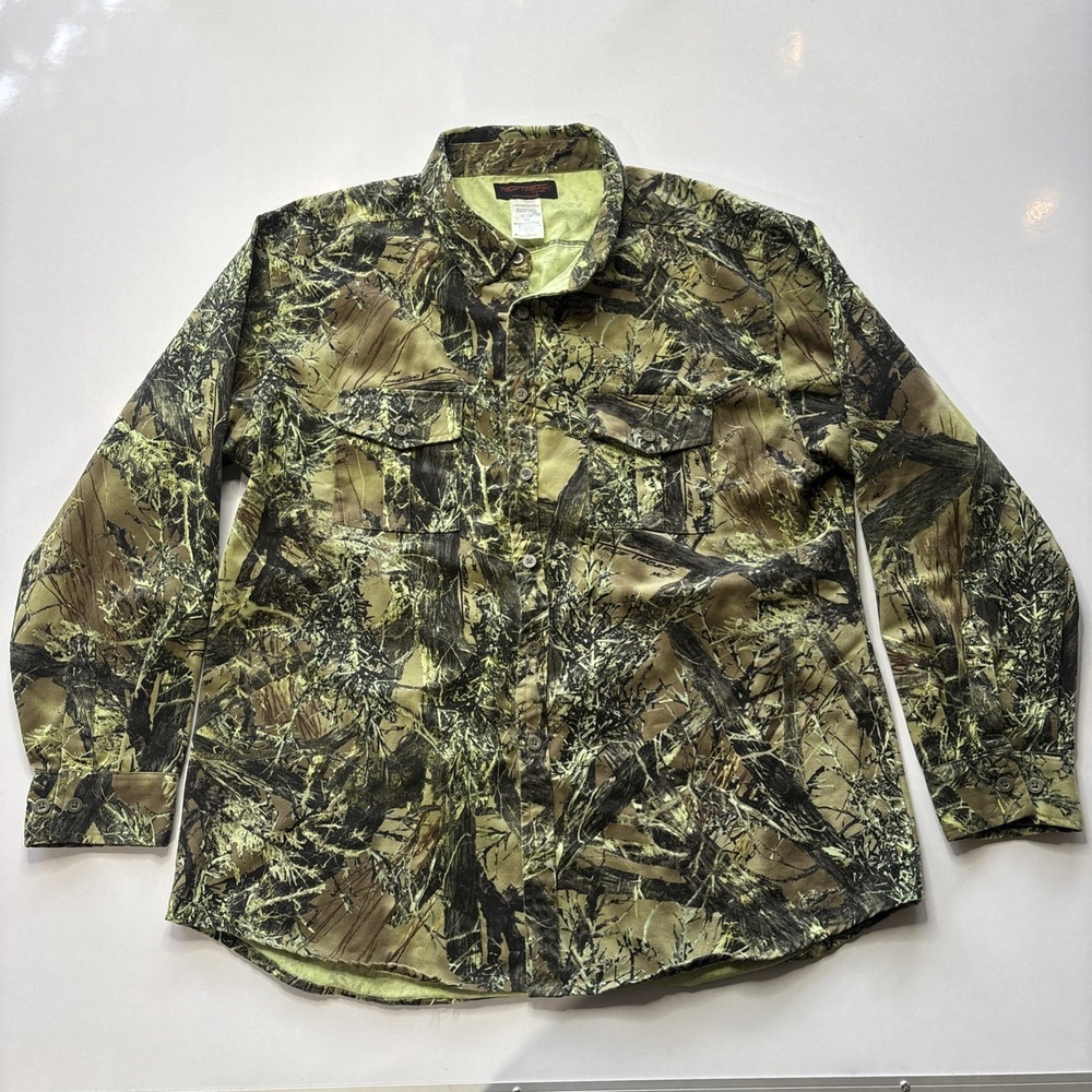 True Timber Camo Long Sleeve Shirt Mens XXL Pockets Button Down